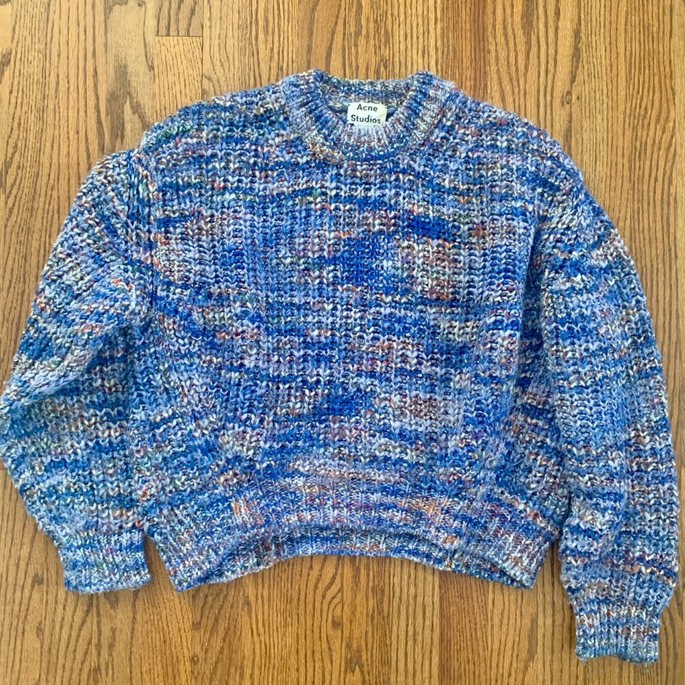 Acne Studios Marled Blue Chunky Sweater